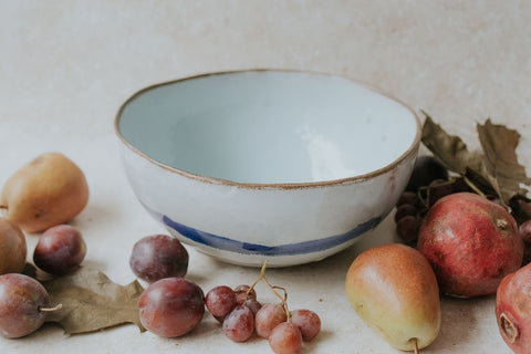 Eisblaue Obstschale