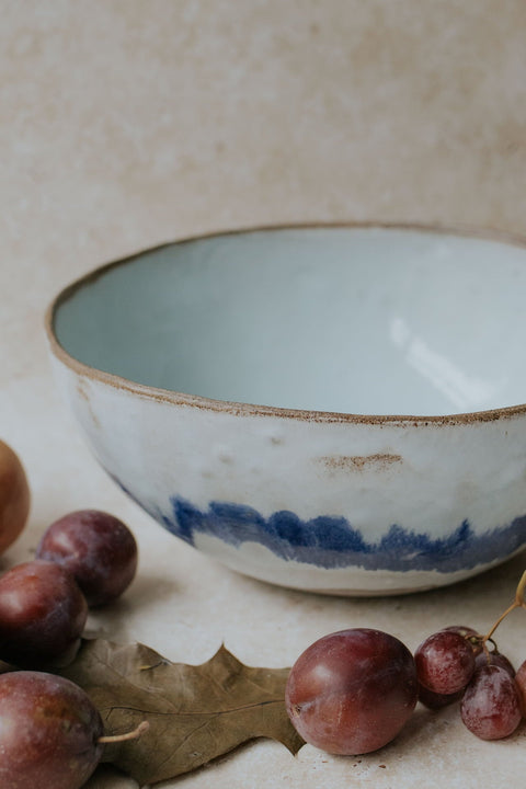 Eisblaue Obstschale