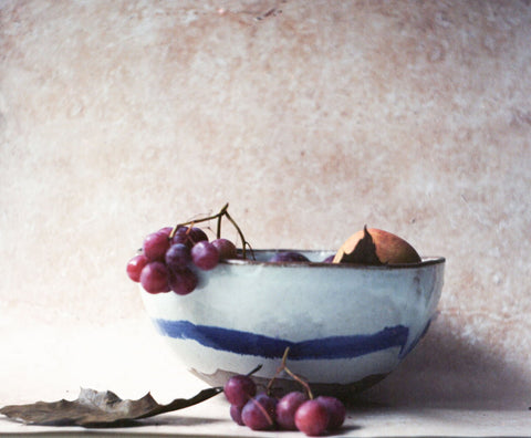 Eisblaue Obstschale