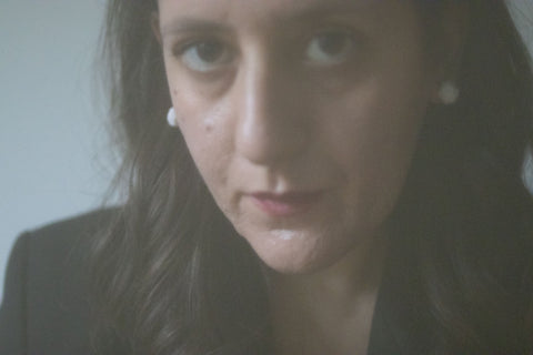 "Diamant" - Ohrstecker aus Porzellan mit Erbiumglasur