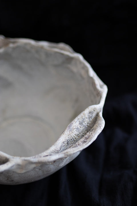 Snowfall folded bowl - ready to ship