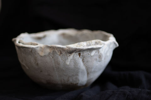 Snowfall folded bowl - ready to ship