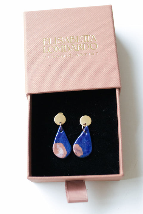 Nebula dangle earrings (pink and blue)