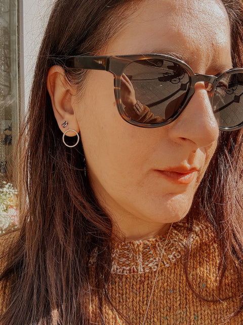 Simple orbit - made to order sterling silver earrings
