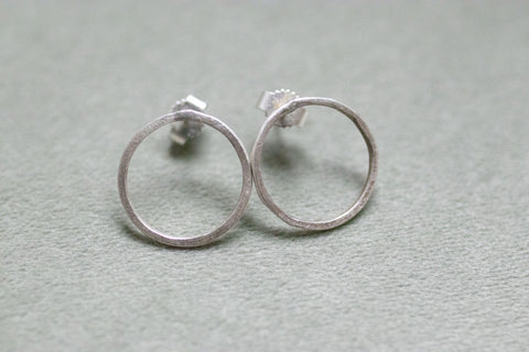 Simple orbit - made to order sterling silver earrings