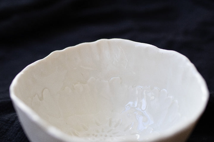 Cleopatra - medium, hand-carved porcelain bowl