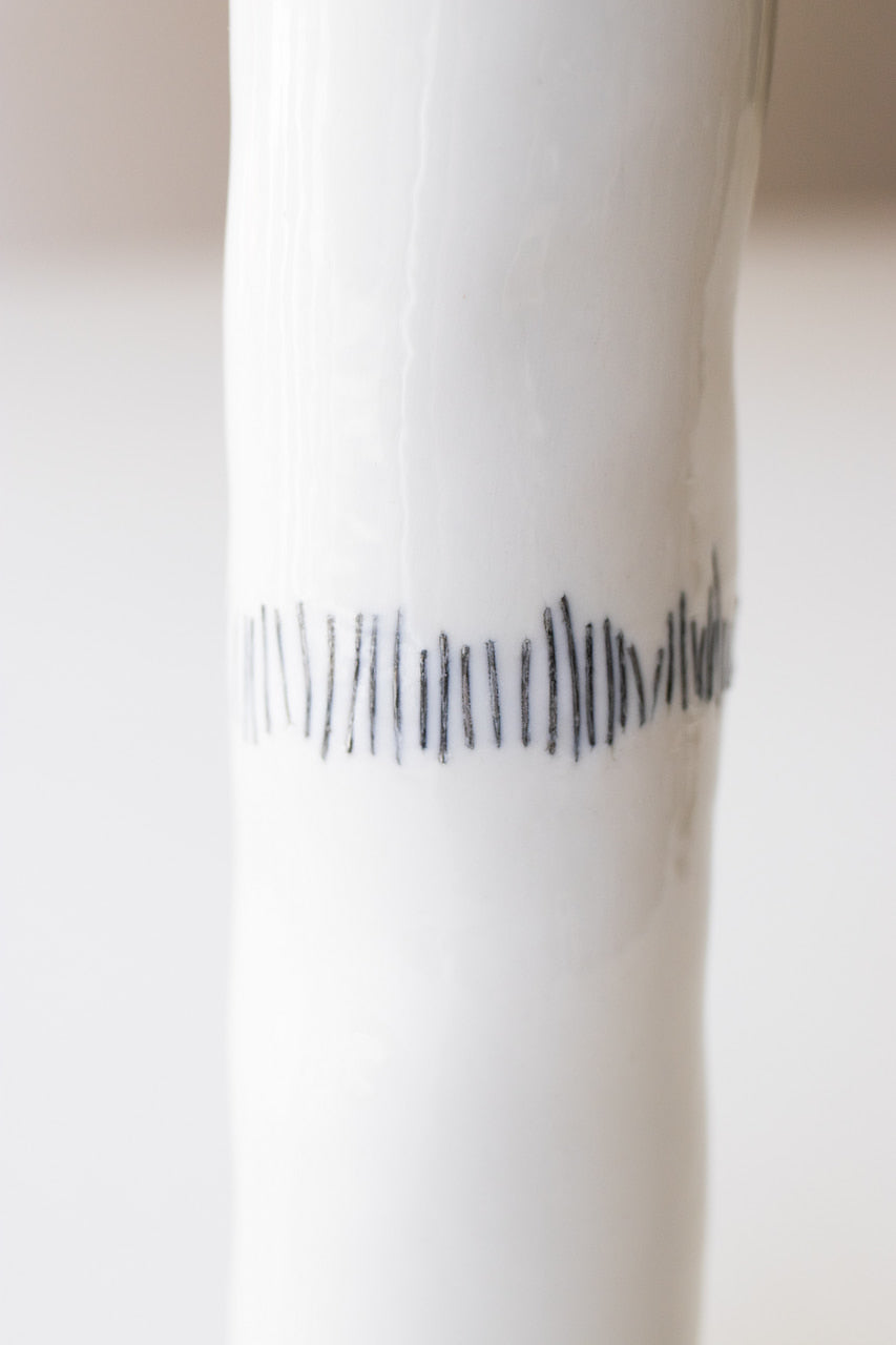 Metal Thin Porcelain Vase