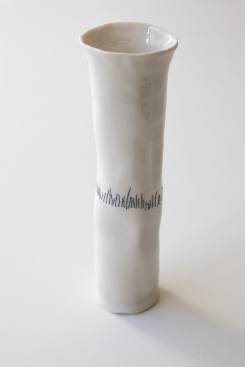 Metal Thin Porcelain Vase