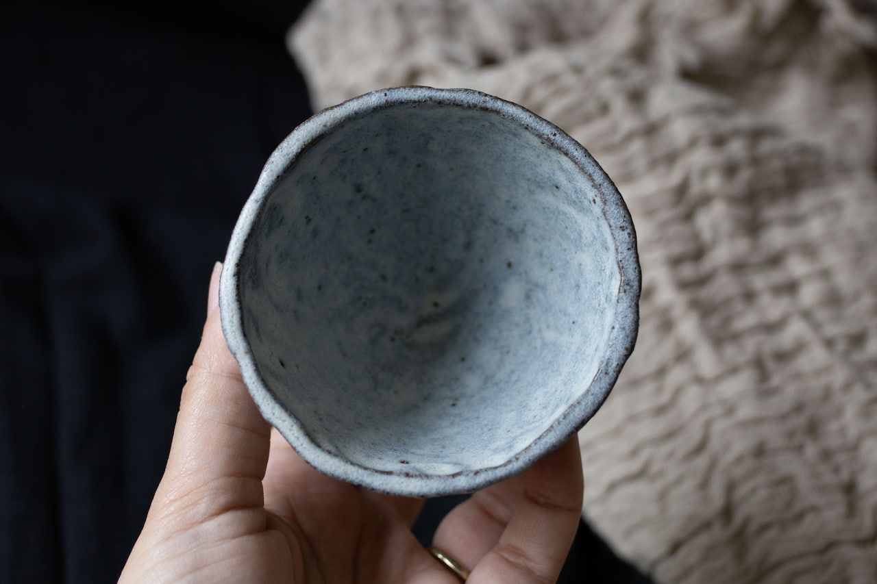 The moon lit by our star - Another imperfect tea cup