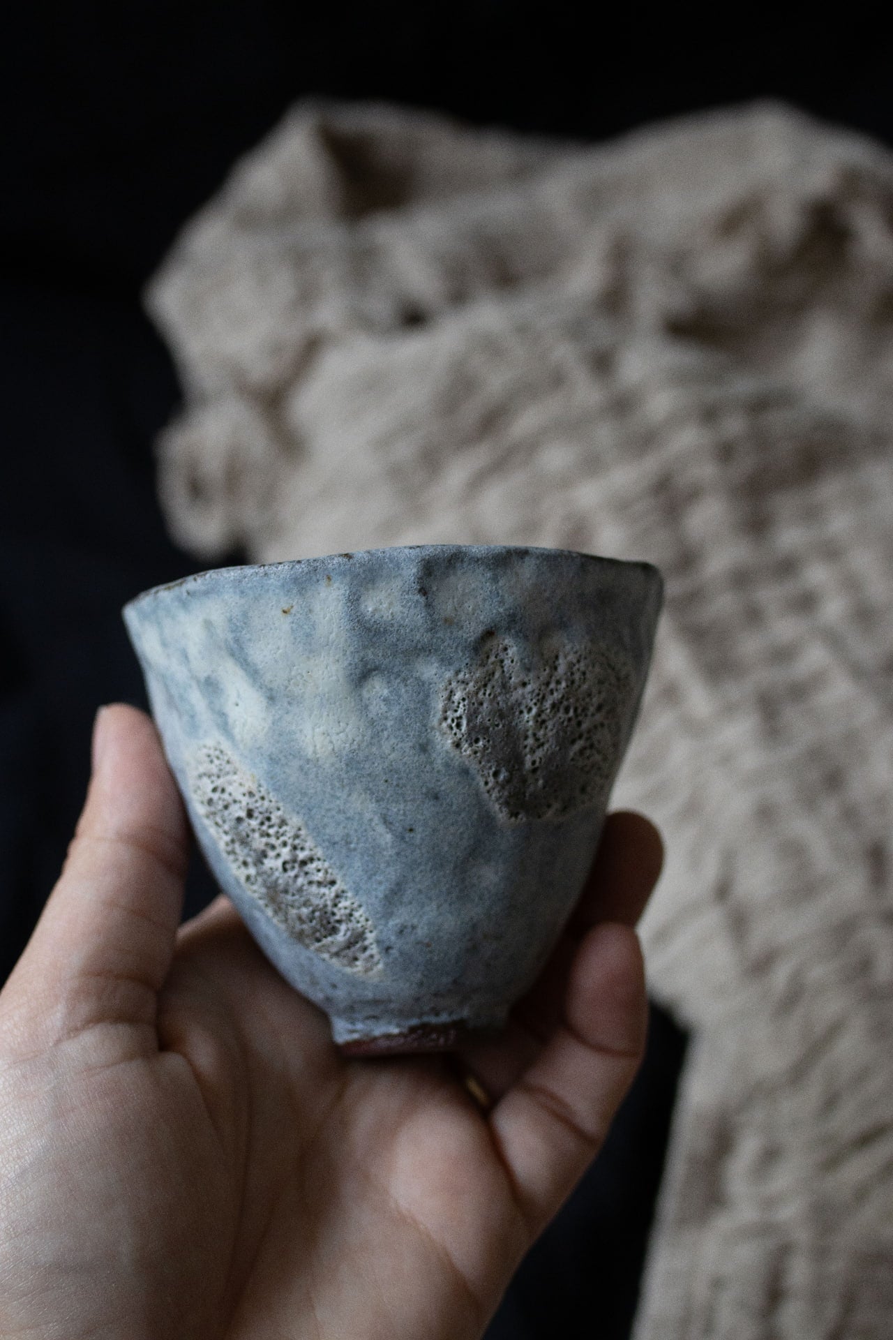 The moon lit by our star - Another imperfect tea cup