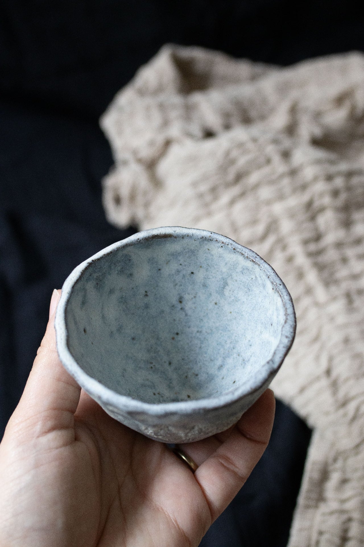 The moon lit by our star - Another imperfect tea cup