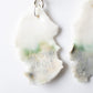 Arctic - handmade sterling silver earrings with porcelain