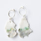 Arctic - handmade sterling silver earrings with porcelain