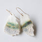 Arctic Nr.1 - handmade porcelain earrings with gold-filled hooks