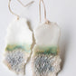 Arctic Nr.2 - handmade porcelain earrings with gold-filled hooks