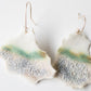 Arctic Nr.4 - handmade porcelain earrings with gold-filled hooks