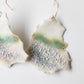 Arctic Nr.4 - handmade porcelain earrings with gold-filled hooks