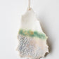 Arctic - porcelain statement earring on gold filled wire (one earring)