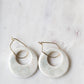 "Bejewelled" porcelain circle pendant earrings