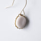 Dangle wire erbium porcelain statement earring on gold filled wire (one earring)