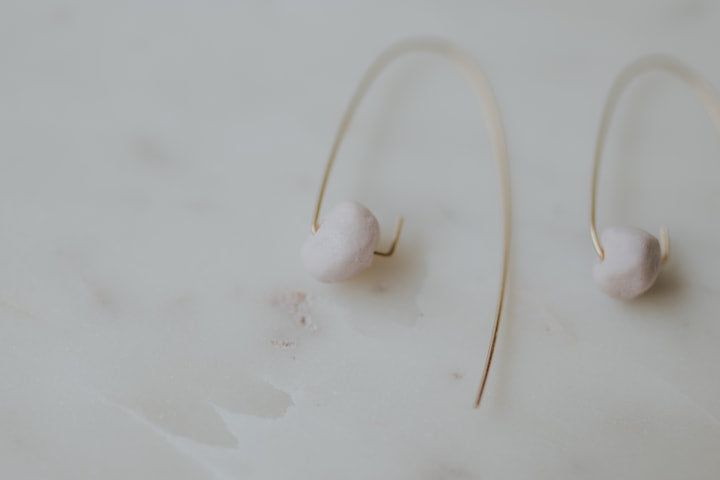 Unglazed Porcelain diamond pendants (erbium pink)