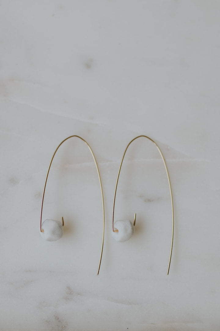 Unglasierte Porzellan-Diamantanhänger (cremefarben marmoriert)