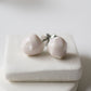 Diamond - Erbium glaze porcelain stud earrings