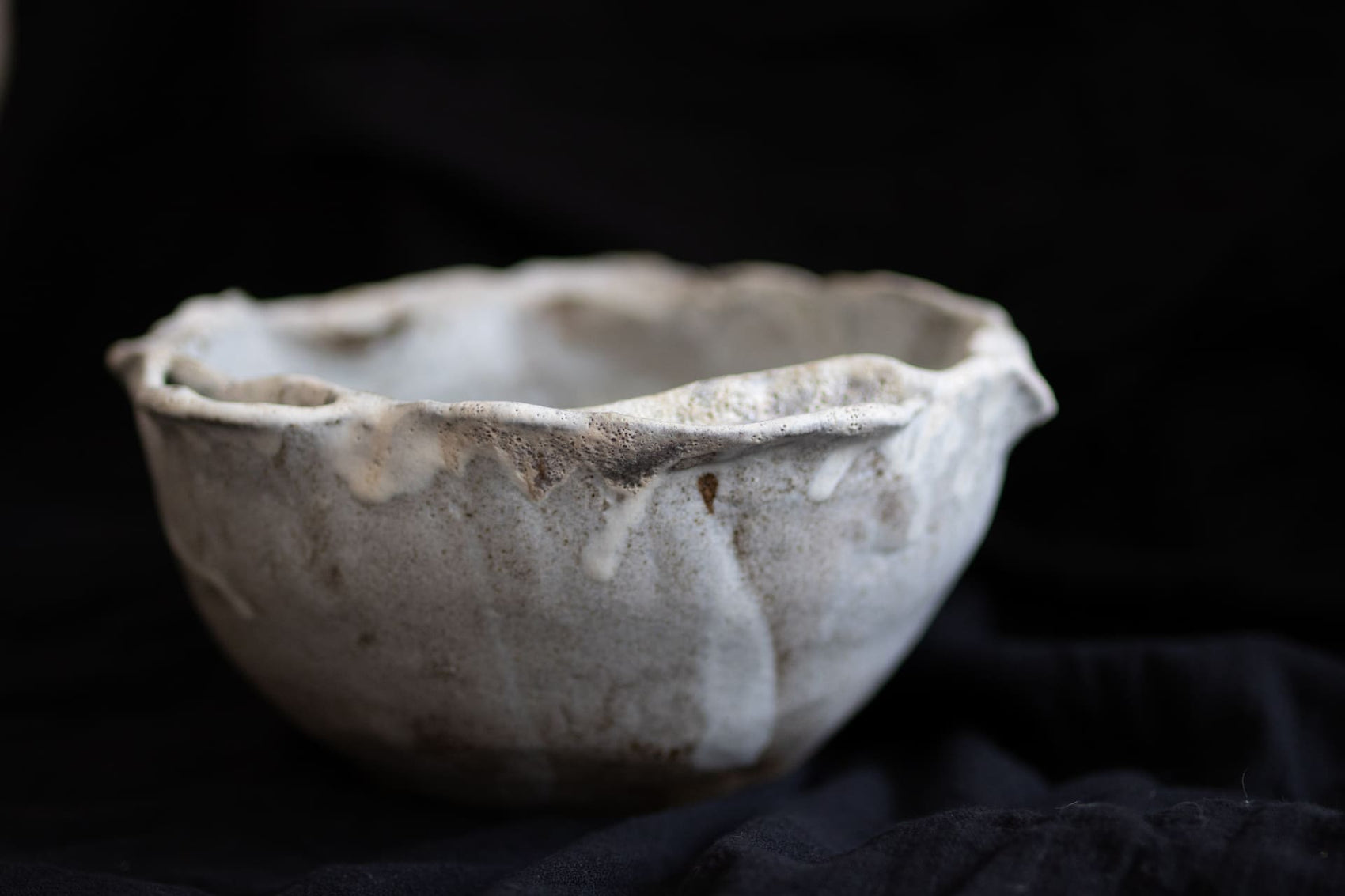 Snowfall folded bowl - ready to ship