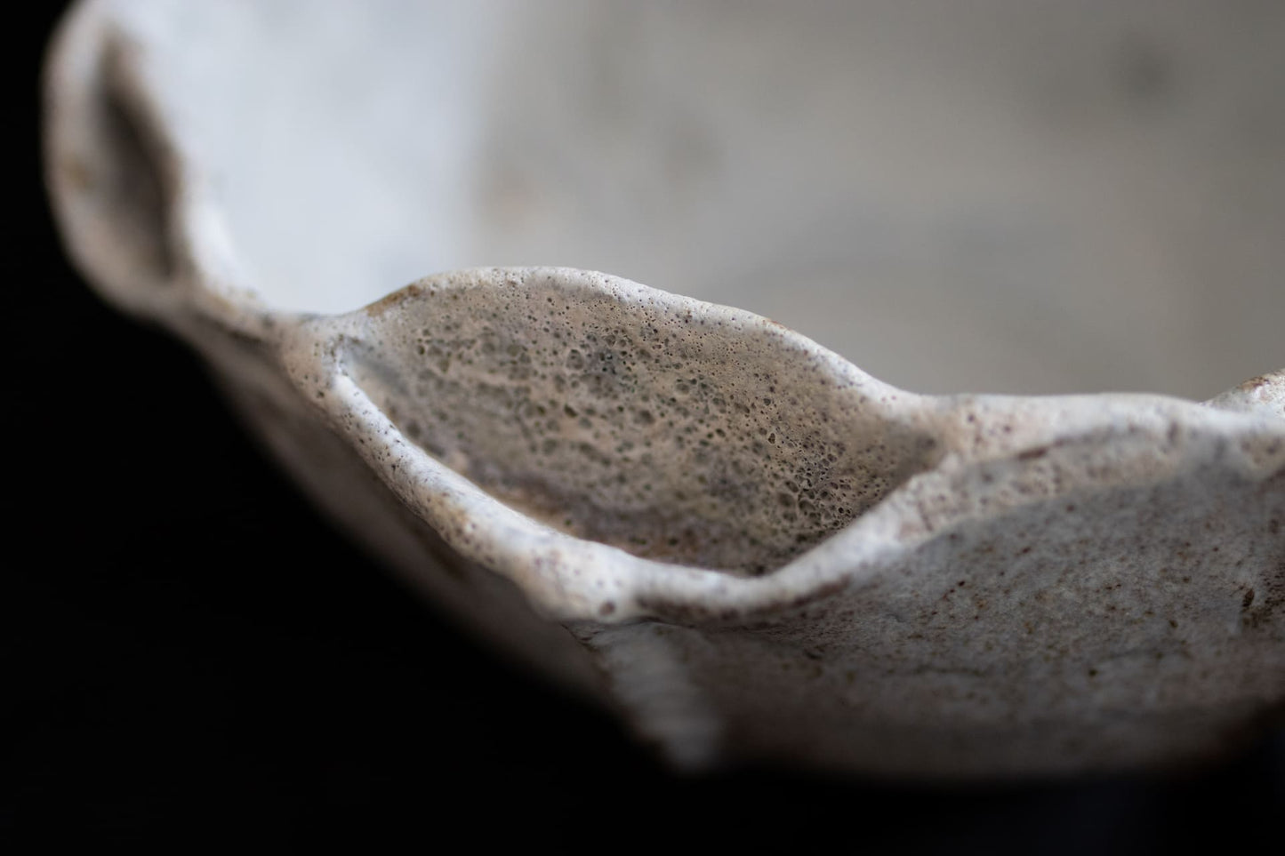 Snowfall folded bowl - ready to ship