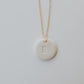 Personalizable necklace with porcelain initial pendant