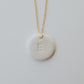 Personalizable necklace with porcelain initial pendant