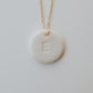 Personalizable necklace with porcelain initial pendant