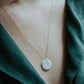 Personalizable necklace with porcelain initial pendant