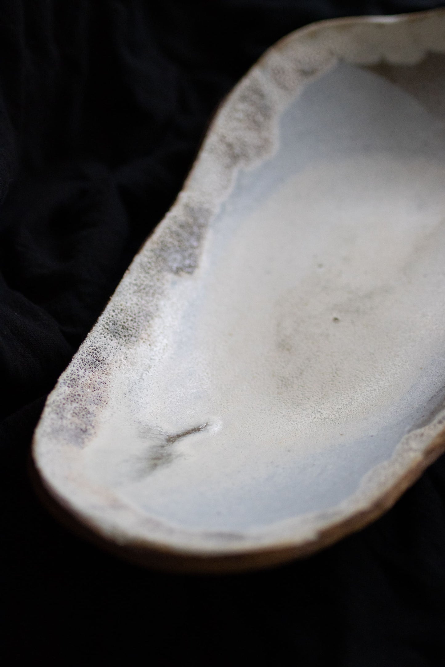 Snowfall serving plate (long/large)