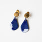 Nebula dangle earrings (white and blue)