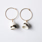 Orbit - Porcelain dangle earring with gold filled wire