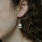 Orbit - Porcelain dangle earring with gold filled wire