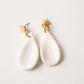 Porcelain dangle earrings (stainless steel)