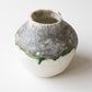 Porcelain vase with lava glazes