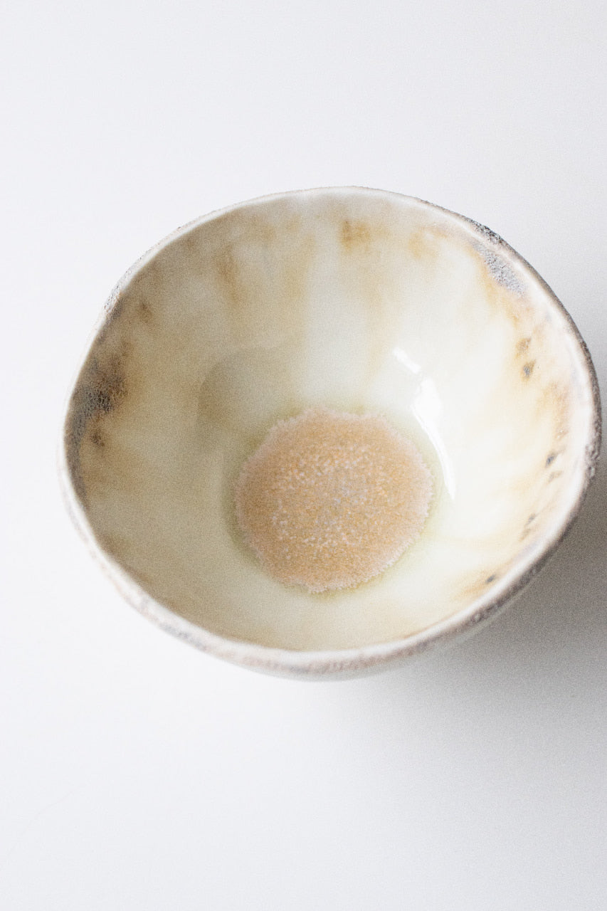 Rain drops - Footed porcelain bowl