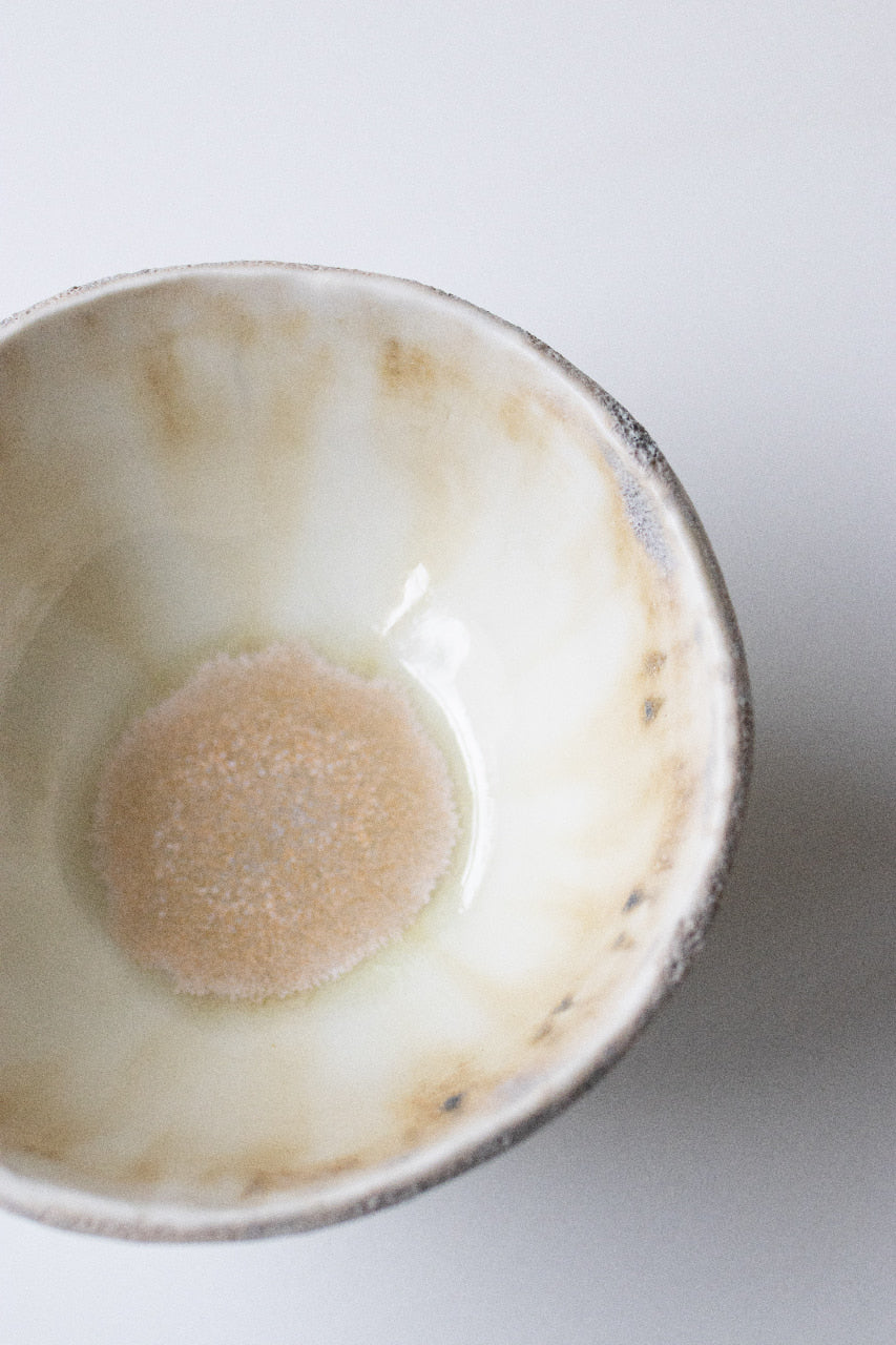 Rain drops - Footed porcelain bowl