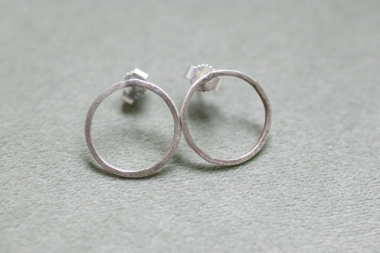 Simple orbit - made to order sterling silver earrings