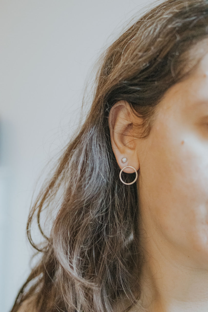 Simple orbit - made to order sterling silver earrings