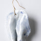 Blue and white porcelain statement earring