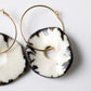 Titan - Porcelain dangle earring with gold filled wire