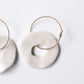 Titan Erbium - Porcelain dangle earring with gold filled wire