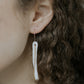 Good luck charm - porcelain statement earring on gold filled wire (one earring)